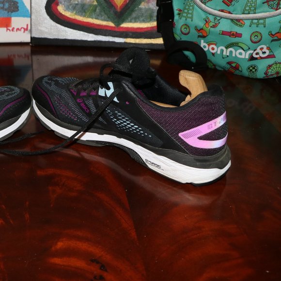 Asics Gt 2000 7 Gel Runners Sz 11 Black/Skylight Like new - Picture 3 of 8